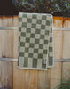 Bathhouse Check Organic Towel - Sage